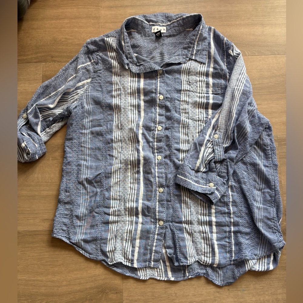 Coastal Mixed Stripe Button Down